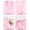 Silk Pajamas for Women Satin Pajama Set 3 Pcs Ruffle