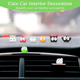 Heclia 32 Pcs Cute Soot Sprites Car Rearview Mirror Accessories Funny Cute Mini Cartoon Car Ornament Gifts for Mirror Interior Decors Miniature House Home Desktop Creative Decor Accessories