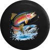 Spare Tire Cover Rainbow Trout in The River - Fly