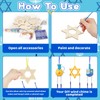 WEDNOK 12 Pieces Hanukkah Wind Chime Craft Set Children Hanukkah