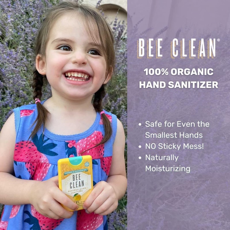 Bee Clean Organic Beeswax Hand Sanitizer Pocket Spray - Lavender
