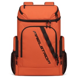 Maelstrom Backpack Cooler,36 Can Cooler Backpack,Soft Cooler Bag Insulated Leakproof,Lightweight Ice Chest Backpack,Travel Cooler Lunch Backpack for Camping,Hiking,Beach,Orange