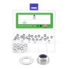 sourcing map 50Pcs M5 x 0.8 Nylon Insert Hex Lock