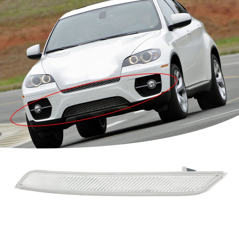 Front Bumper Reflector White Clear for X6 E71 2008-2013 Enhance