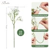 Serwalin 𝟯𝟯𝗣𝗰𝘀 Babys Breath Artificial Flowers, Faux Baby Breath Flowers