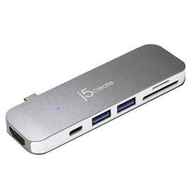 J5 create JCD386 USB Type-C 7-in-1 UltraDrive Mini Dock Power Delivery