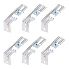 UFURMATE Vertical Blind Bracket, 6 Pcs 4.2 Inch Length Metal Vertical Blinds L-Shaped Brackets Vertical Blind Bracket Clips Side Mounting Blind Holder Replacements
