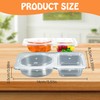 8Pcs Reusable Snack Containers, Double Compartment Snack Pot, Reusable Snack