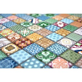 Retro Vintage Mosaic Tiles Mosaic Tiles Ceramic Mosaic Tile Multicoloured Retro