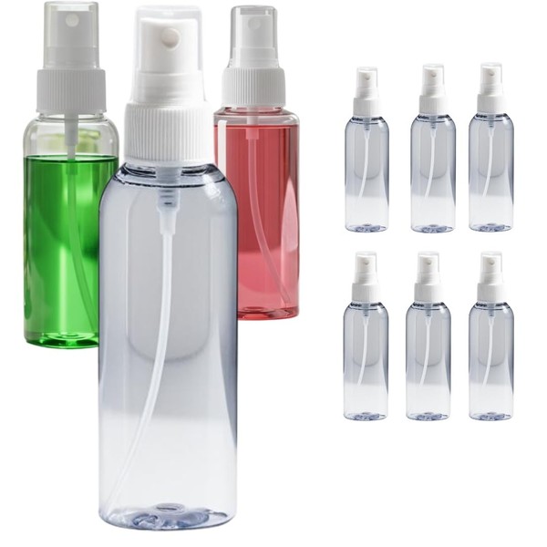 MOSINCO 6 Pack - Small Travel Size Clear Empty Plastic