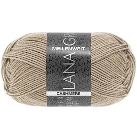 LANA GROSSA Meilenweit 50 g Cashmere | Classic Socks, Machine Washable | Hand Knitting Yarn Made of 70% Virgin Wool (Superwash), 25% Polyamide and 5% Cashmere | 50 g Wool for Knitting & Crocheting |
