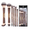 MAANGE Brochas para Maquillaje Profesional, 6 Piezas de Doble Punta