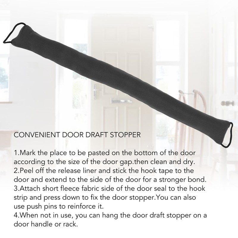 Door Snake Draft Stopper Dustproof Noise Blocking Washable Under Door