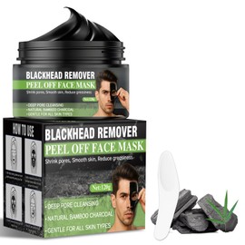 Tailgenci Blackhead Remover Mask, Charcoal Peel Off Face Mask for Men & Women, Deep Pore Cleansing Bamboo Charcoal Mask for Face & Nose, Removes Acne & Blackheads, 4.23 Oz
