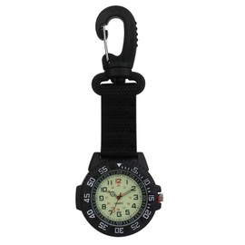 JewelryWe Men Women Backpack Clip-on Watch Fob Belt Watch Luminous Dial Pocket Watch Clip Watch for Climbing Doctors Nurses Outdoors, for Fathers Day