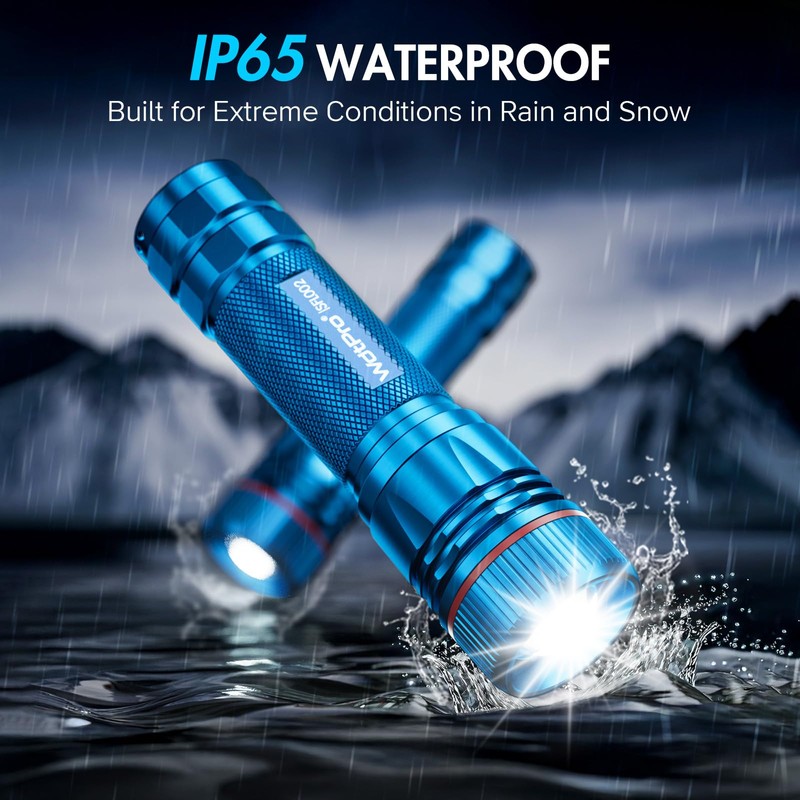 WdtPro Rechargeable Flashlights High Lumens, 1 Pack 10H Long Lasting