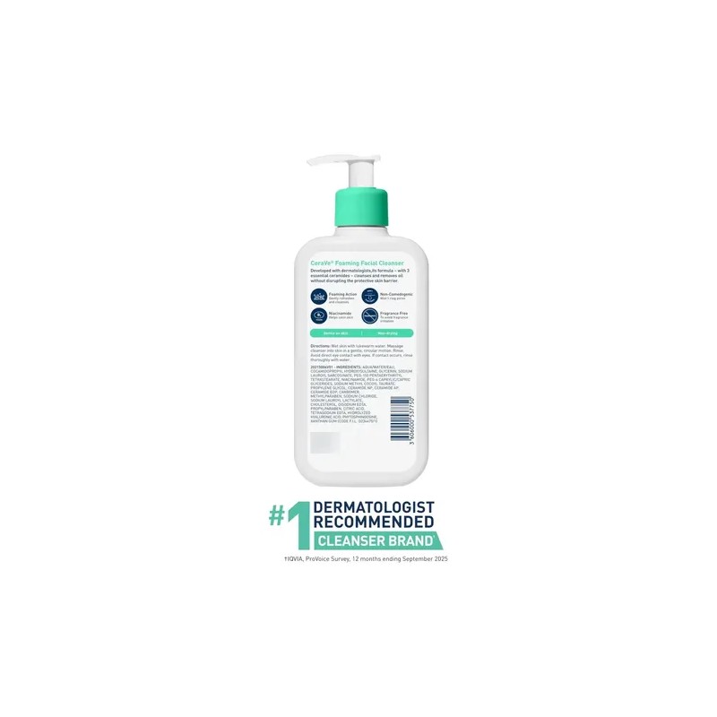 Cerave Limpiador Facial Espumoso Piel Normal A Grasa 236ml