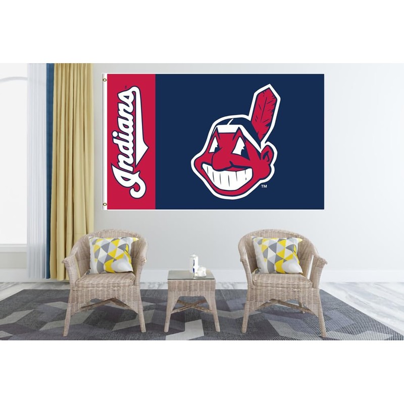 Yerchic Indians Flag Clevelands Team Banner 3 * 5ft for