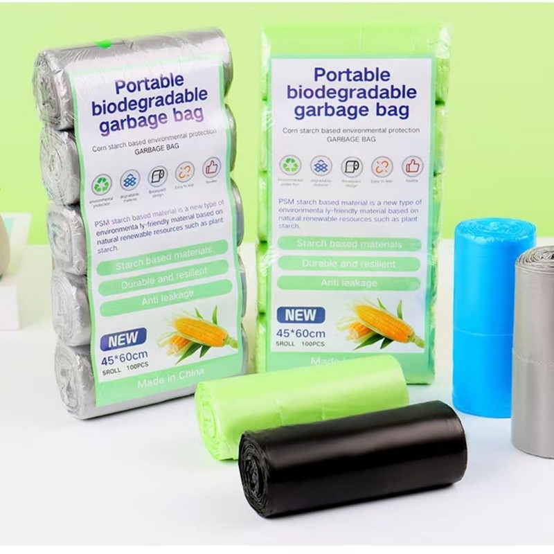 Biodegradable Trash Bags Waste Bag100PCS, Garbage bags 20L kitchen trash