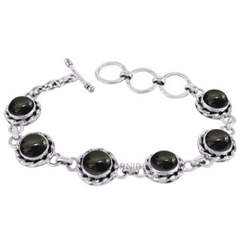 Solid 925 Sterling Silver Bracelet For Womens Black Onyx Bracelet Sterling Silver Bracelet Bezel Set Gemstone Handmade Bracelet