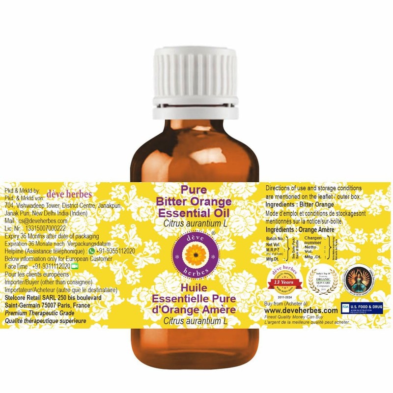 dève herbes Pure Bitter Orange Essential Oil (Citrus aurantium L)