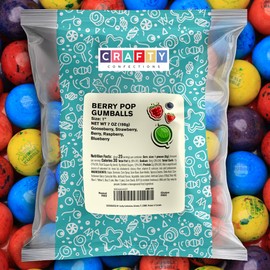 Gumballs for Kids - 1 Inch Double Bubble Gumballs - Berry Blots Big Gum Balls in Bag - 2 Packs of 7 OZ Chewing Gum Giant Bubble Gums