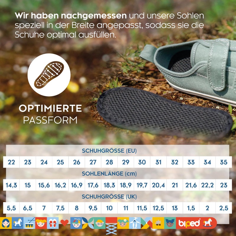 biped 2 Pairs of Children's Activated Carbon Soles, for Climate