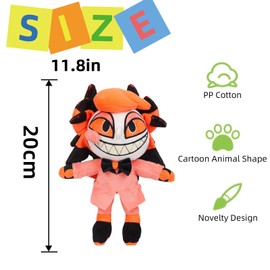 Tuofang Hazbin Hotel Plush Doll, Hell Inn Anime Plush Doll, Cute Alastor Stuffed Toy Plush, Collectable Hell's Inn Toy, Birthday Gift for Fan (C1)