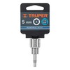 Truper D-4990-5M, Dado de punta hexagonal mm, 5 mm, cuadro