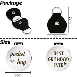 OZOSHINE Fathers Day Grandad Gifts Pocket Hug Gift Grandad Birthday Gifts Papa Gifts Grandpa Gift Father's Day Gifts for Grandad Gifts & Keepsakes Grandad Gifts from Grandchildren Grampy Gifts