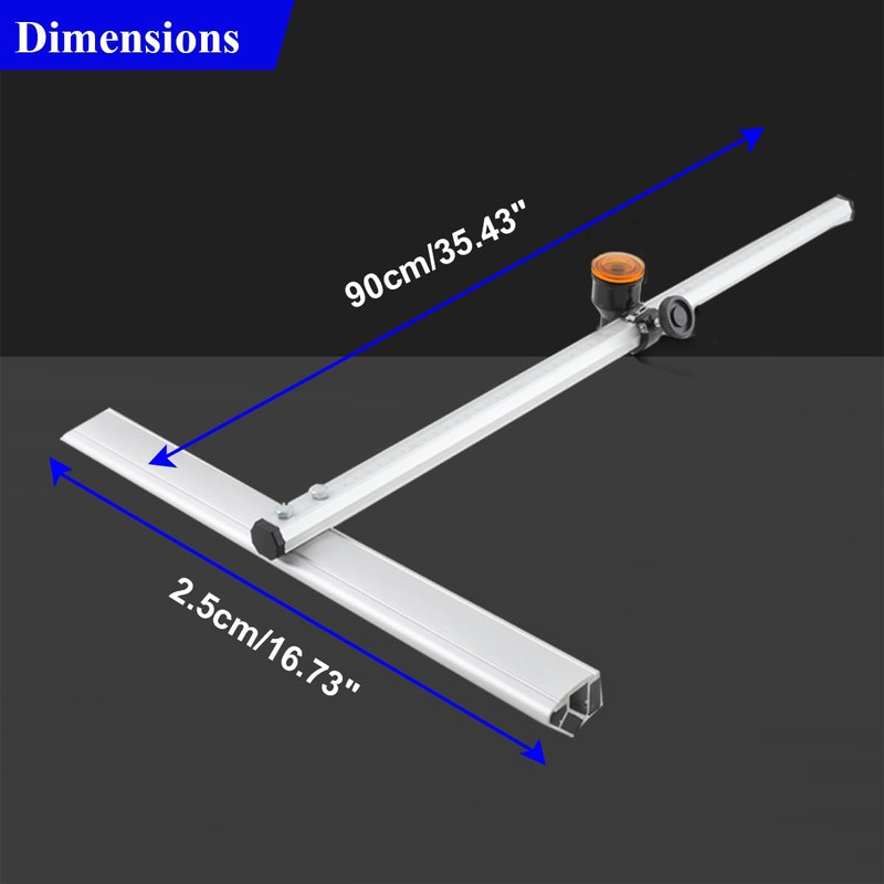 SUDEG 90cm T-Shaped Glass Cutting Tool,T Type Push Glass Cutter,Automatic