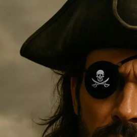 해적 눈가리개 스컬 디자인 할로윈 파티 테마 행사 무대 공연 소품 변장 [대형] Pirate Eye Patch Skull Design Halloween Party Theme Event Stage Performance Prop Costume [Large]