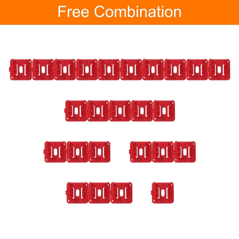 HARFINGTON 20pcs Battery Holder Wall Mount Tool Holder Dock Battery