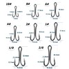 9KM DWLIFE Double Hooks 50pcs High Carbon Steel Twin Hooks