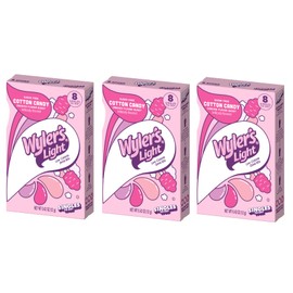 Wyler's Light Cotton Candy Flavor - Pack of 3-6 Per Box 18 Total Servings - Trend Inspired Flavor - Low Calorie Drink Mix - Perfect for Taking on the go