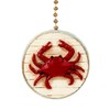 Red Crab 2D Beach Ceiling Fan Pull - Beach Decor