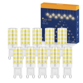 TASMOR G9 LED Bulb Cool White, 5 W LED G9 Bulb, 6500 K, 550 Lumen, Replaces 50 W Halogen Bulb, 360° Beam Angle, No Flickering, Not Dimmable, Pack of 10