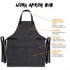 Under NY Sky Work Apron - Adjustable for Men, Women