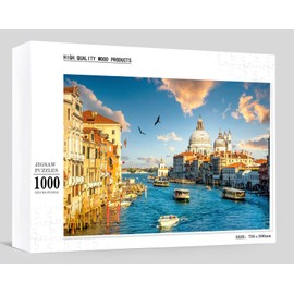 Old City of Venice Italy Wooden Puzzles for Adults 1000 Piece Jigsaw Puzzles 30"x 20"