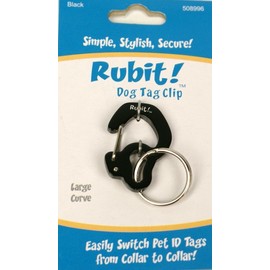 Rubit The Easy Dog Tag Curve Shape Switch Clip. Large Silver