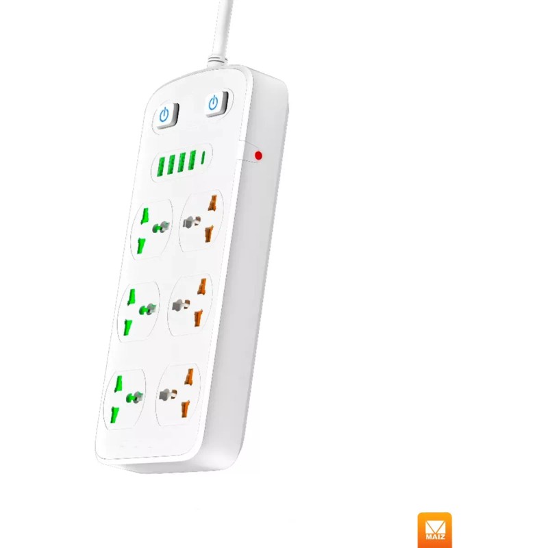 Maíz Multicontacto Cargador Usb Barra Supresor Picos Escritorio