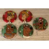 Repurposed Gift Wrapping Paper Christmas Scooby & Shaggy 2.25" Badge