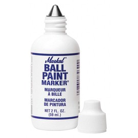 Markall 84620 White Ball Paint Marker - Metal Tip, Plastic Bottle