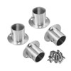 S SYDIEN 4PCS Closet Pole Socket, 1-1/4 Inch Stainless Steel