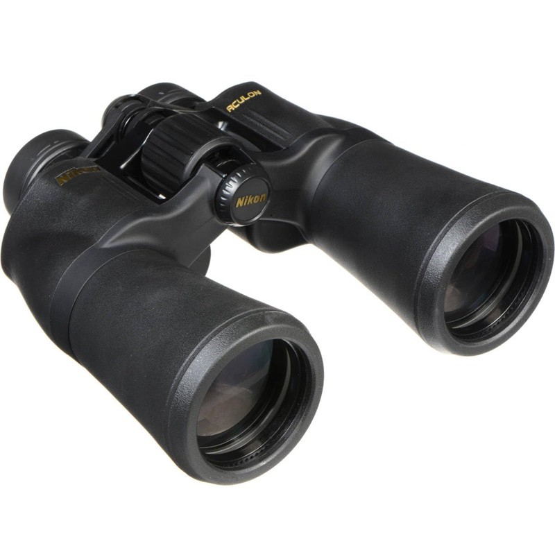 Nikon 16x50 Aculon A211 Waterproof Porro Prism Binocular, Black, Bundle