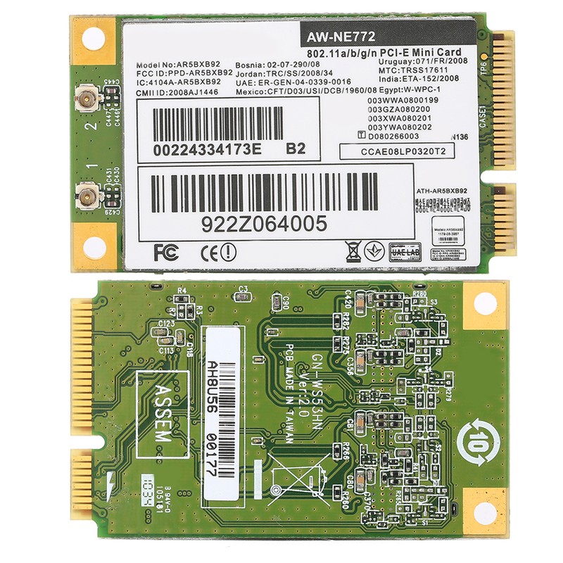 Wireless Network Card AR9280 AR5BXB92 DualBand 5G DriveFree Support for