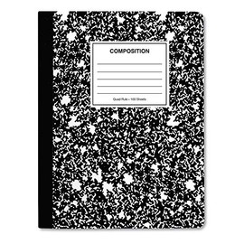 Universal 20950 Quad Rule Composition Book, Quadrille Rule, 7.5-Inch x 9.75-Inch, 1 Subject, Black