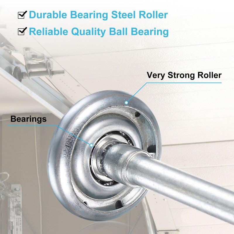 uxcell 10pcs 1.8" Steel Garage Door Rollers for 2" Garage