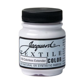 Jacquard Fabric Paint for Clothes - 2.25 Oz Textile Color - Colorless Extender - Leaves Fabric Soft - Permanent and Colorfast - Professional Quality Paints Made in USA - Holds up Exceptionally Well to Washing