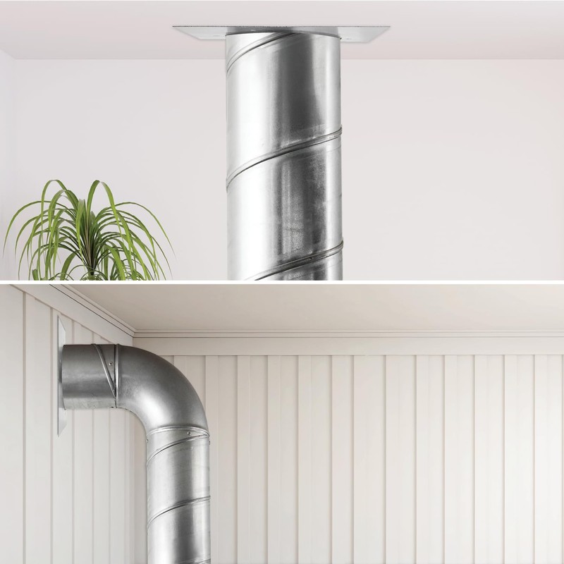 Vent Systems 125mm Duct Connection Flange with EDPM Rubber Gasket,